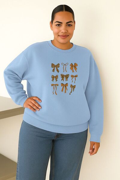 BENROMA 3 Yarn Combed Cotton Ribbons Printed Oversized Unisex Sweatshirt