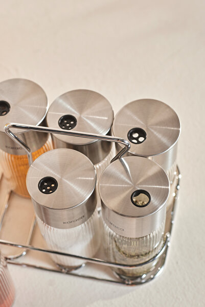 Karaca Σετ μπαχαρικών Ripple 7 τεμαχίων με βάση Inox