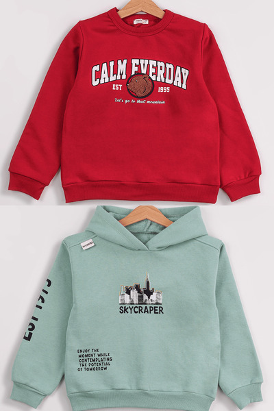 Harika KIDS Boy's 2-Pack Basic Sweatshirt