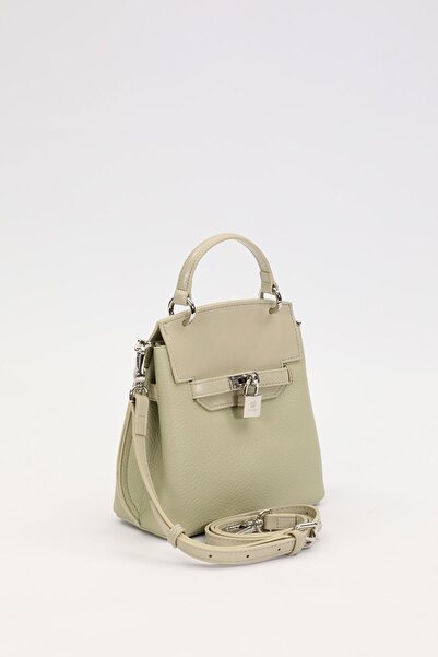 Levidor Green Pearl Strap Detailed Handbag