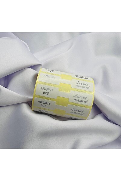 OEM Rolă etichetă adezivă ARGINT 925 - Lucrată manual - 1000 buc