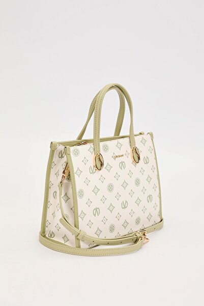 Levidor Green Lvd Printed Handbag
