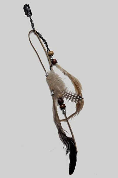 New Obsessions Lanț de păr boem cu pene Rasta