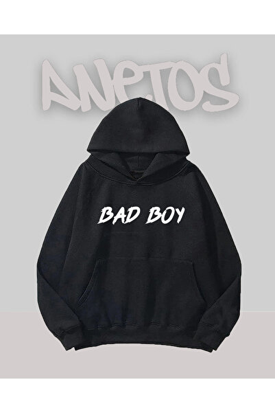 Anetos Μπλουζάκι Bad Boy 3 Design Μαύρο Μπροστινό με τύπωμα