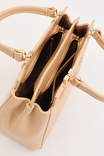 Levidor Pink Stripe Stitching Model Handbag