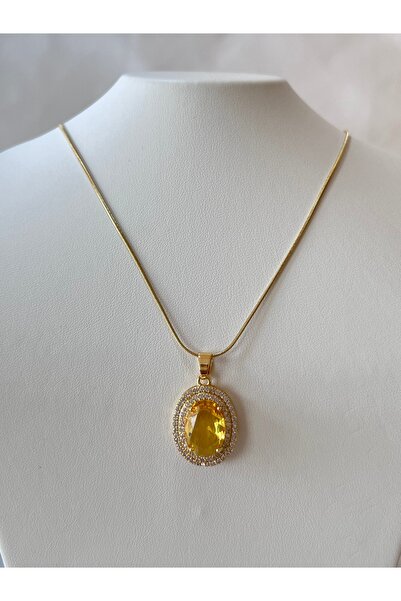 H&T acsessories قلادة من الفولاذ المقاوم للصدأ عيار 316L مطلية بالذهب مع زركو...