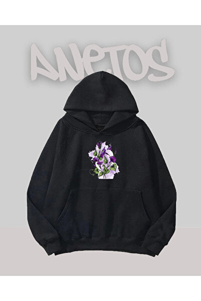 Anetos سويت شيرت مور سيتشيك 2 بتصميم أسود مطبوع من الأمام