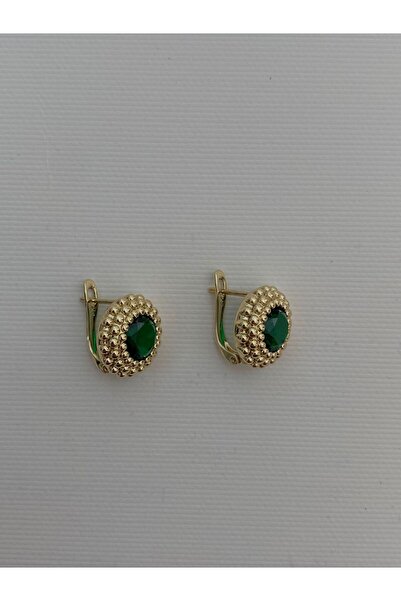 BLANC JEWELRY Xuping Zümrüt Çelik Küpe