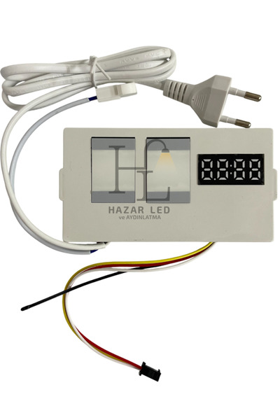 Hazar Led 220 Volt Girişli Tunable Dokunmatik (Touch) Ayna Arkası Sensör Saat...