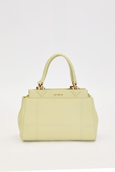 Levidor Geantă de mână model cu cusături în dungi verzi