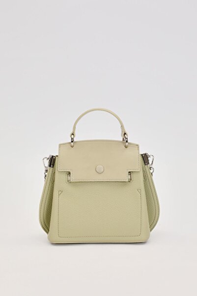 Levidor Green Pearl Strap Detailed Handbag