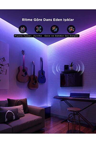 Govee RGBWWIC LED Şerit 2 Pro Uzatma Kiti 1 Metre - Adaptör Dahil Değildir - A61F10H1