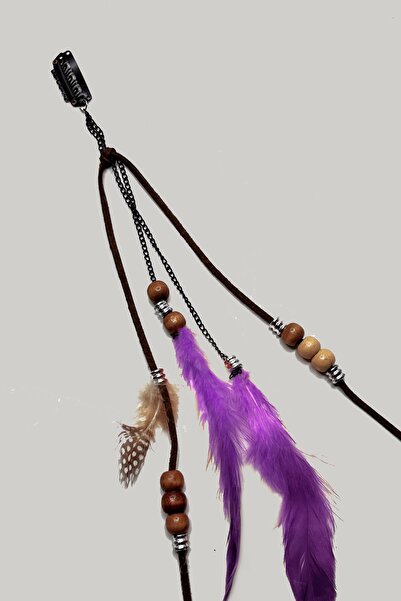 New Obsessions Lanț de păr boem cu pene Rasta