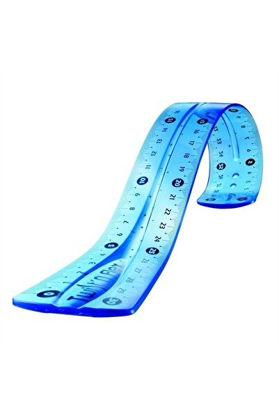 Limmy Green Flexible Plastic Ruler Flexy Ruler Unbreakable Ruler 30 cm - 1 Piece
