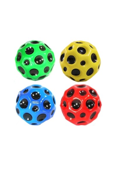 Jenuos Set 4 mingi antistres pentru sărituri, JENUOS®, 66mm, galben/verde/alb...