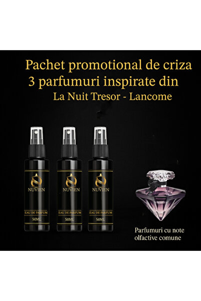 Nuvien Σετ 3 αρωμάτων 50ml – Εμπνευσμένα από το La Nuit Trésor L.