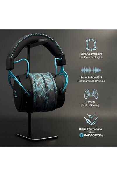 PadForce Set de 2 bureți GamingXL pentru HyperX, Aqirys, SteelSeries, Logitech, ATH, Velvet - Infinity