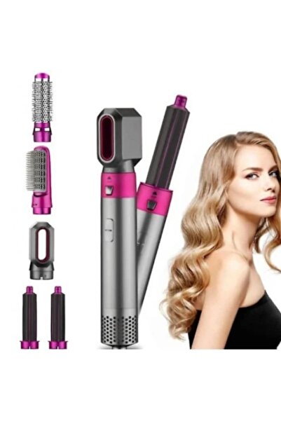 E-manor Ριχτάρι μαλλιών με πιστολάκι, πολυλειτουργική ηλεκτρική πλάκα 5 σε 1 με περιστροφή 360°