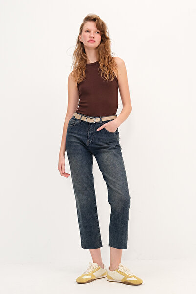 Addax High Waist Straight Jeans Pn216
