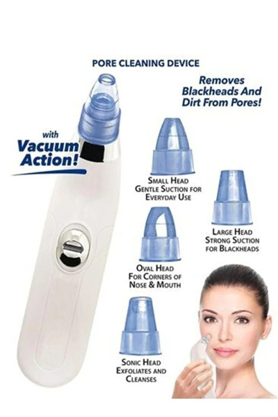 TeknoClass 4 Başlıklı Vakumlu Siyah Nokta Temizleyici Akne Cilt Yüz Temizleme...