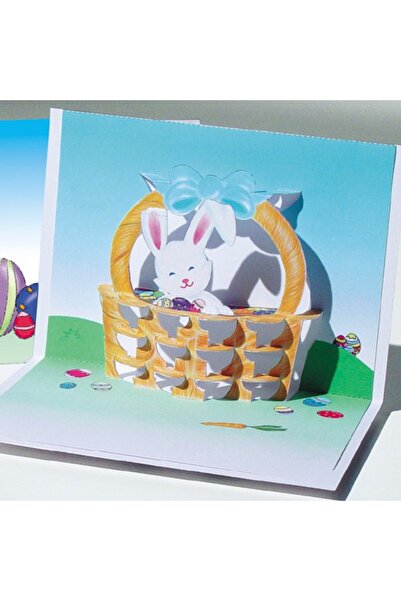 Origami Felicitare 3D tip Iepuras in cosulet