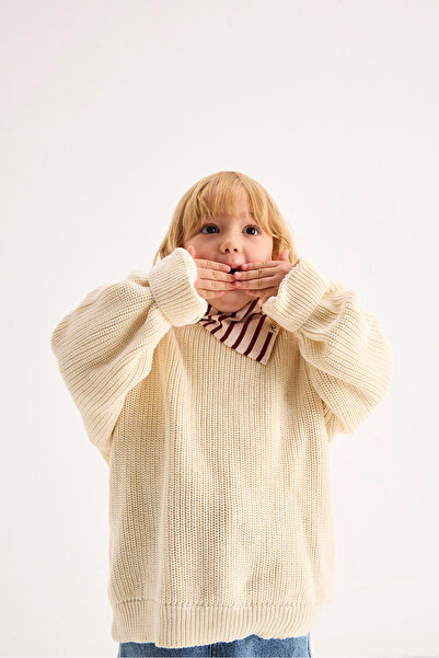 Marvy Cotton Knitted Sweater Ecru