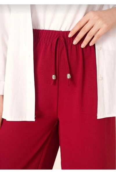 BEYAZTOPTAN Women's Aerobine Pants with Belt and Elastic Waist