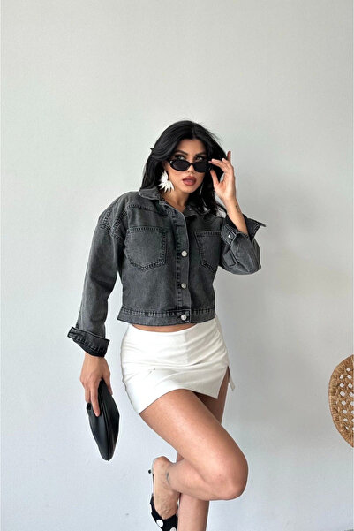 BilfolD Double Pocketed, Foldable Sleeve, Super Stone Enzyme, Cropped Denim J...