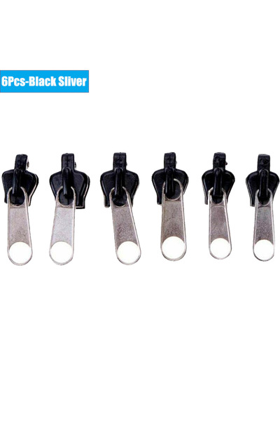 Choice1 6pcs black sliver 6/36pcs Fix Zip Puller Universal Instant Zippers Fi...