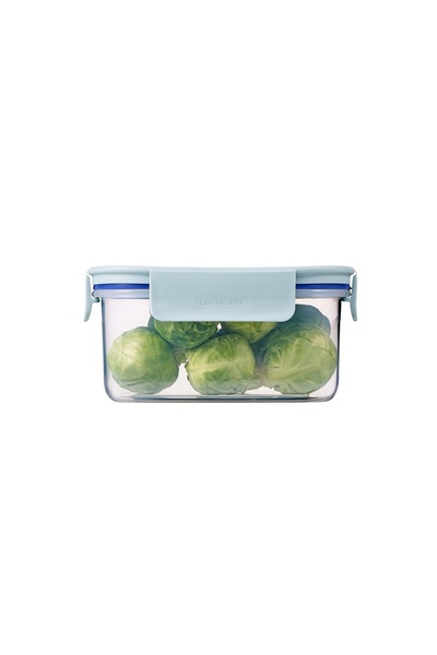 locknlock Classic Plus Rectangle Food Container 385ml – Mint, 4-Side Locking, Stackable & Leakproof