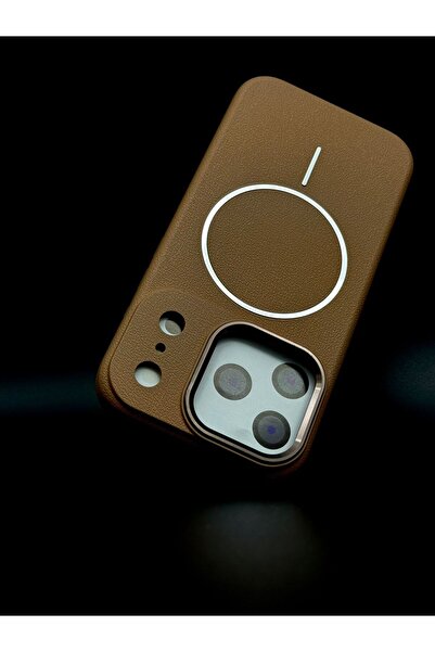 GENERAL جراب جلدي فاخر من MagSafe لهاتف iPhone 17 Pro Max - مقاوم للصدمات، رف...