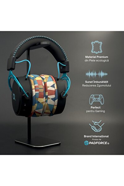 PadForce Set of 2 GamingXL sponges for HyperX, Aqirys, SteelSeries, Logitech, ATH, Leather - RetroRhythm