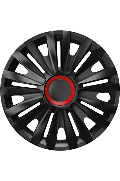 Cridem Set capace roti auto Royal RR 4buc - Negru/Rosu - 16''