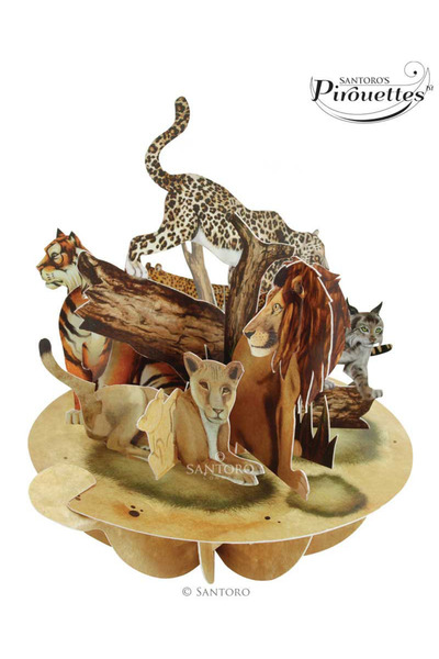 Santoro Felicitare 3D Pirouettes Feline mari