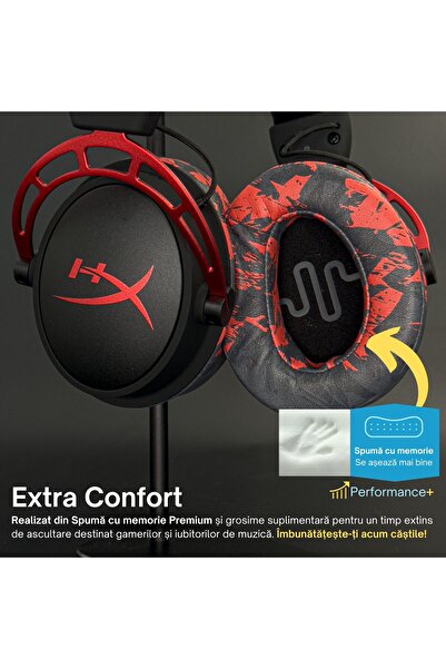PadForce Set of 2 GamingXL sponges for HyperX, Aqirys, SteelSeries, Logitech, ATH, Velvet - RedTrigger
