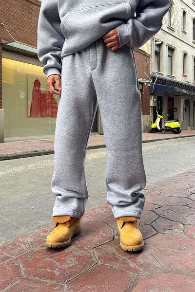 Flaw Wear Βασικό ρυθμιζόμενο παντελόνι με πόδια με ρυθμιζόμενο στάθμη Γκρι με...