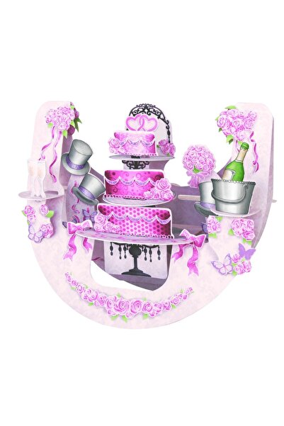 Santoro Felicitare aniversara 3D PopnRock Tort roz