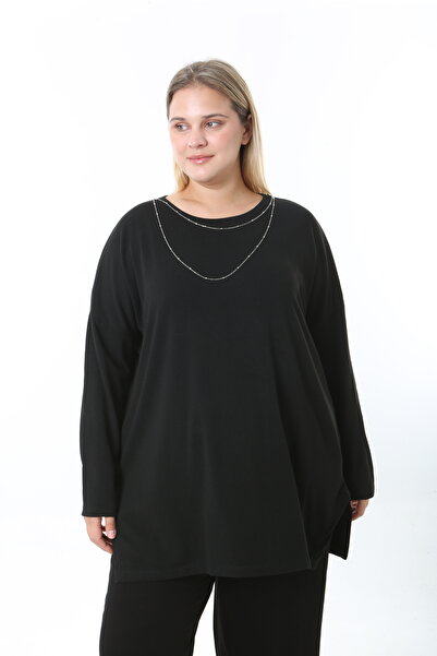 XL Modam Women's Chain Detailed Oversized Tunic