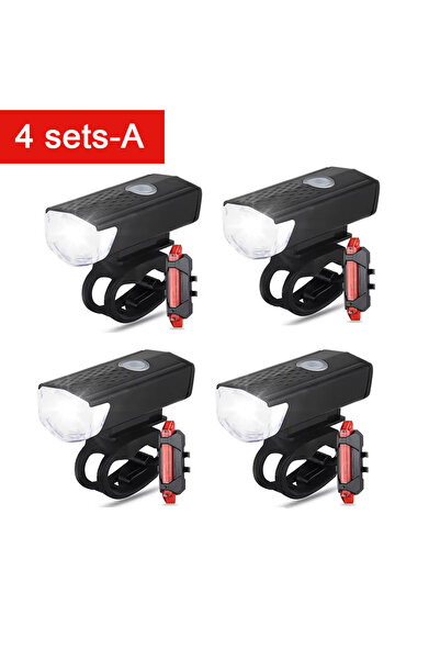Choice 4 sets-A Bike Light Set Bicycle Headlight Taillight Front and Rear Set...