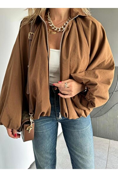 EGZOTİK ASORTİK Бомбър с набори и тясна кройка