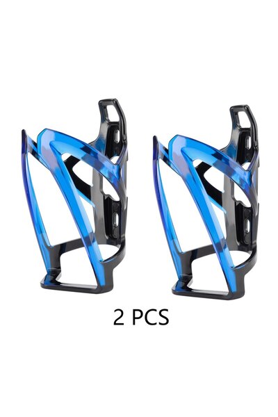 Choice حامل زجاجة مياه للدراجات الهوائية من قطعتين باللون الأسود والأزرق، منا...