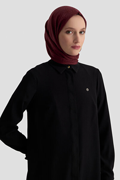 Armine Trend Basic Gizli Düğmeli Uzun Gömlek Tunik Modaayka 25AYC4158