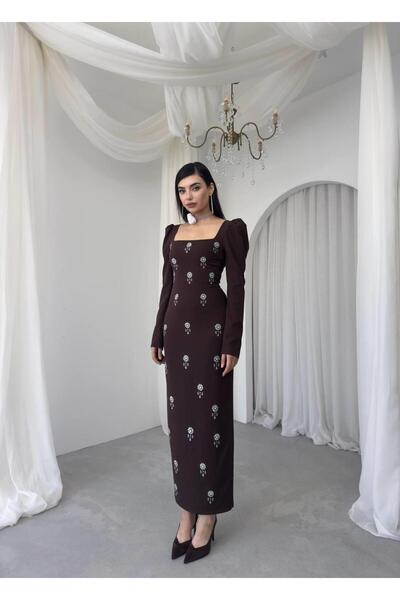 conconmoda Pera Taş Detaylı Elbise Kod 00767 F6