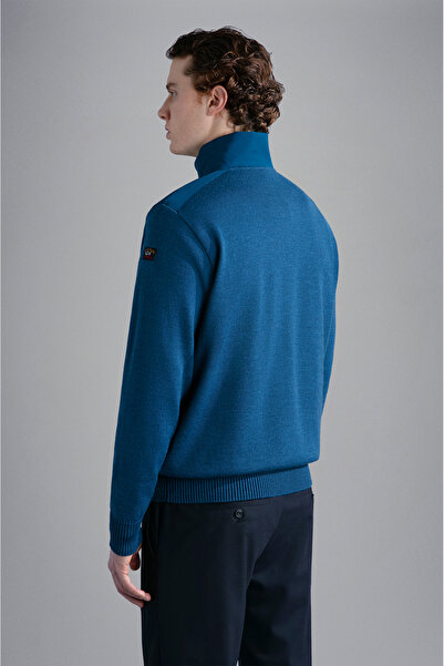PAUL&SHARK MEN'S ZIPPED PULLOVER C.WWOOL