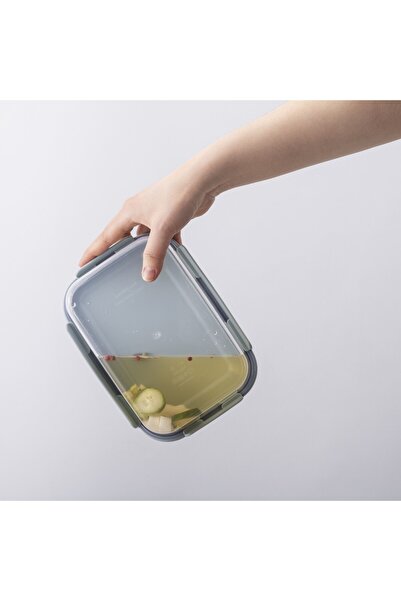 locknlock Classic Plus Rectangle Food Container 2.8L – Mint, 4-Side Locking, Stackable & Leakproof