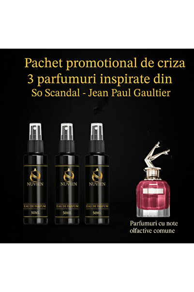 Nuvien Σετ 3 αρωμάτων 50ml – Εμπνευσμένο από το So Scandal J.P.G.
