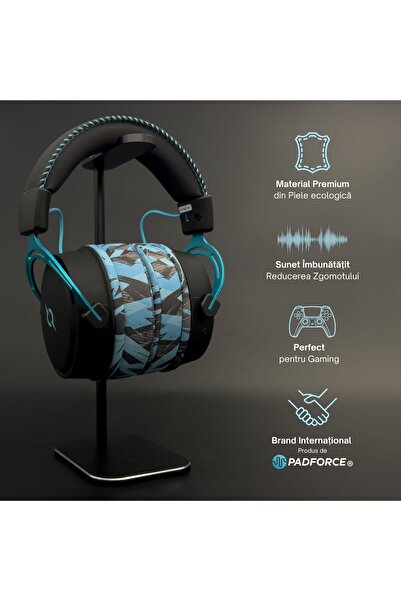 PadForce Set of 2 GamingXL sponges for HyperX, Aqirys, SteelSeries, Logitech, ATH, Cooling-Gel - BlueNinja