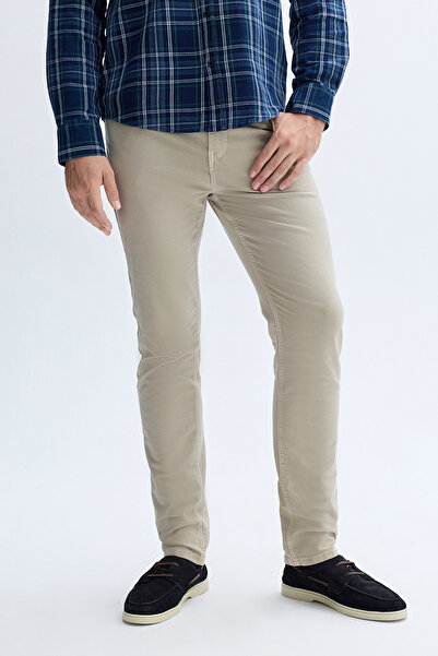 Mudo TEKSTÜRLÜ SLIM FIT LİYOSEL KARIŞIMLI PANTOLON