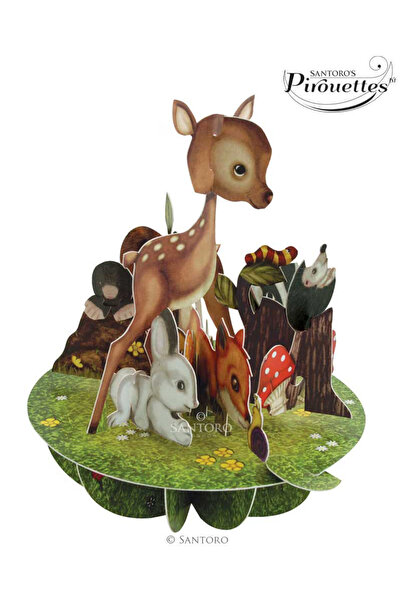 Santoro Felicitare 3D Pirouettes Caprioara curajoasa