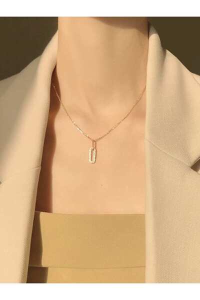 Hinari Colier din argint 925 placat cu aur de 14k, Fir de Lumină